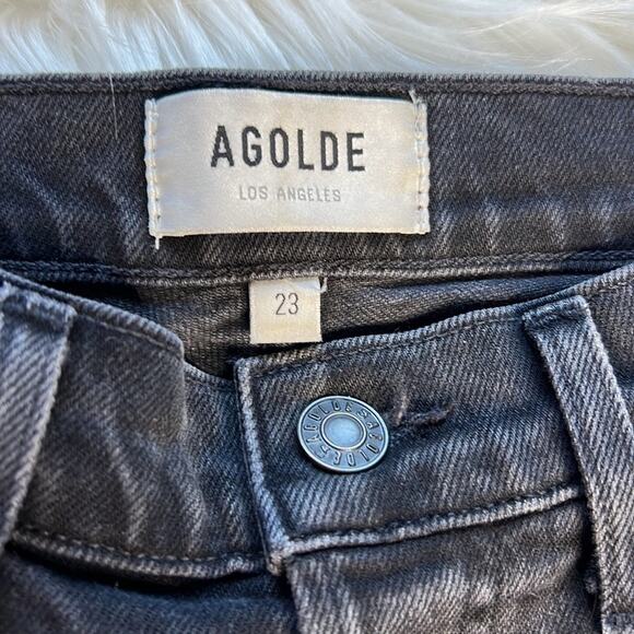 Agolde Black High Rise Nico Slim Jeans - Picture 4 of 10